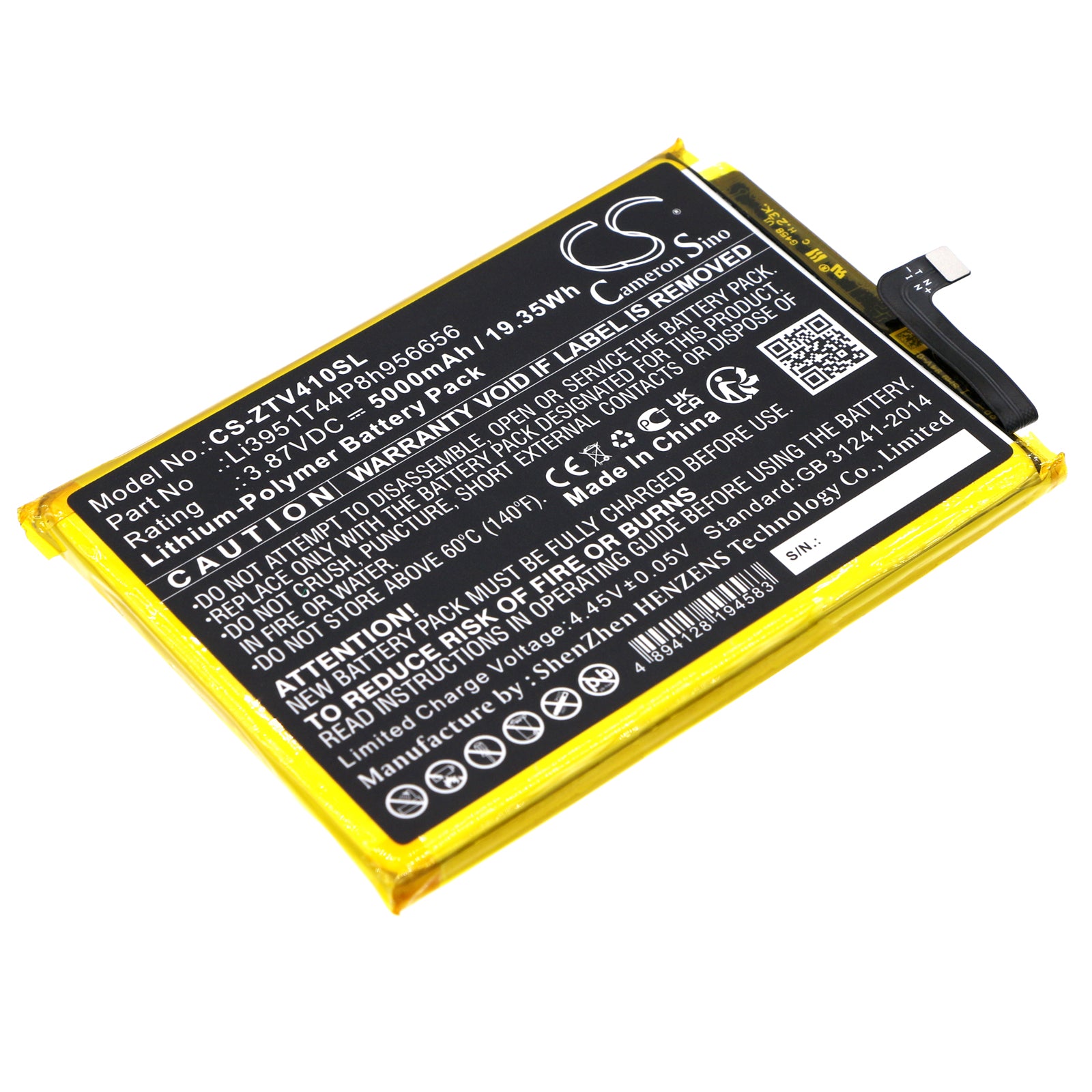 CS-ZTV410SL Replacement Battery – Compatible with 8045, Blade V40, Blade V40 5G, V40 Vita