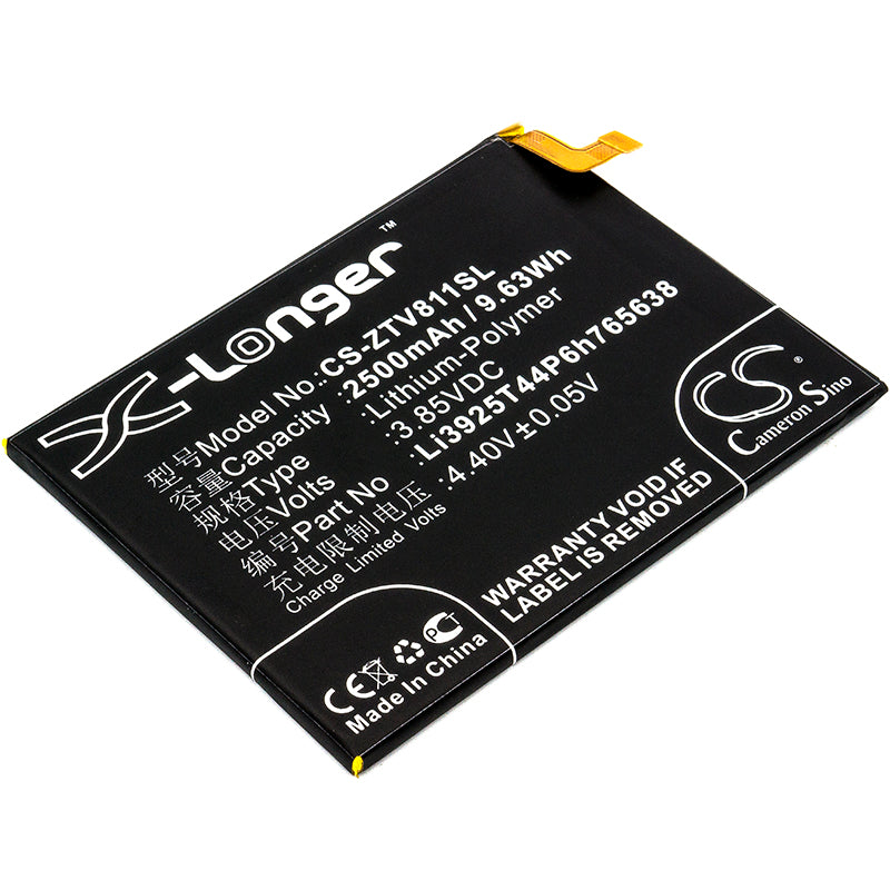3.85V 2500mAh/9.63Wh Li-Polymer Mobile/SmartPhone Battery for ZTE