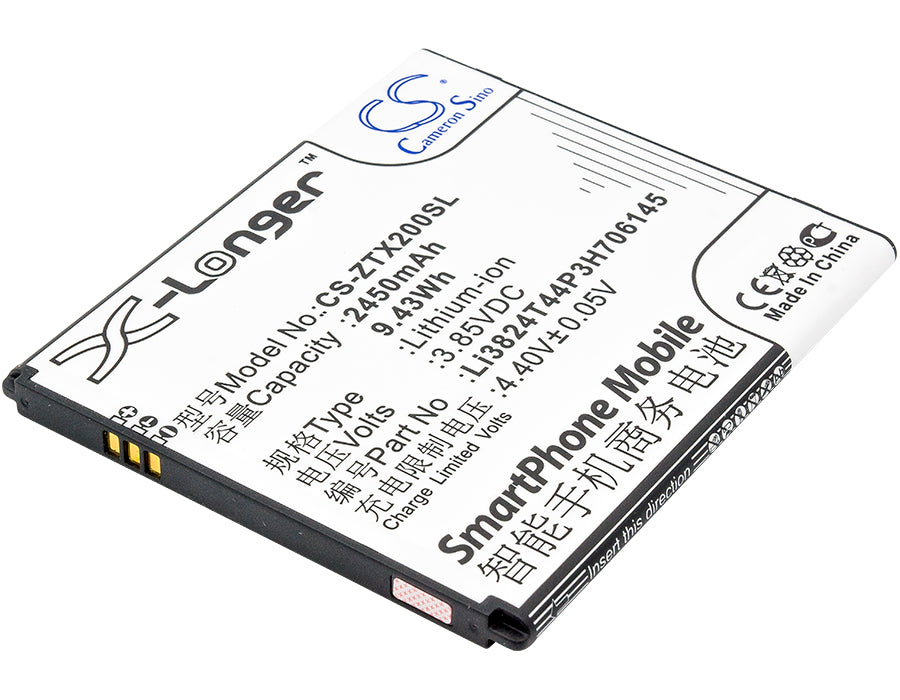3.85V 2450mAh/9.43Wh Li-ion Mobile/SmartPhone Battery for ZTE