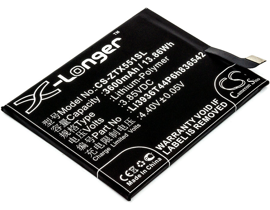 3.85V 3600mAh/13.86Wh Li-Polymer Mobile/SmartPhone Battery for ZTE