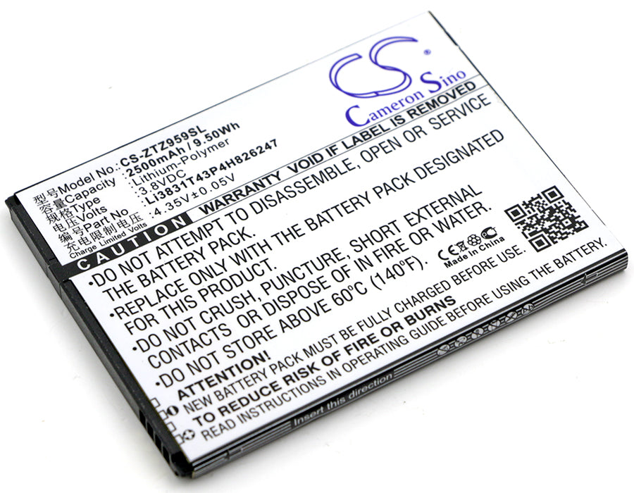 CS-ZTZ959SL Replacement Battery – Compatible with 3neo, GRAND X 3, Grand X 3 LTE, Max Champ, MF287, Z917VL, Z959, Zmax Champ