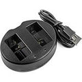 Micro USB 5V/2.1A / DC4.2V x 2 Camera Charger for Panasonic