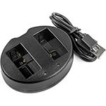 Micro USB 5V/2.1A / DC4.2V x 2 Camera Charger for Panasonic