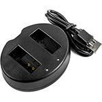Micro USB 5V/2.1A / DC8.4V x 2 Camera Charger for Canon