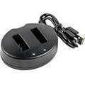 Micro USB 5V/2.1V / DC4.2V X 2 Camera Charger for Canon