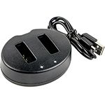 Micro USB 5V/2.1V / DC4.2V X 2 Camera Charger for Canon