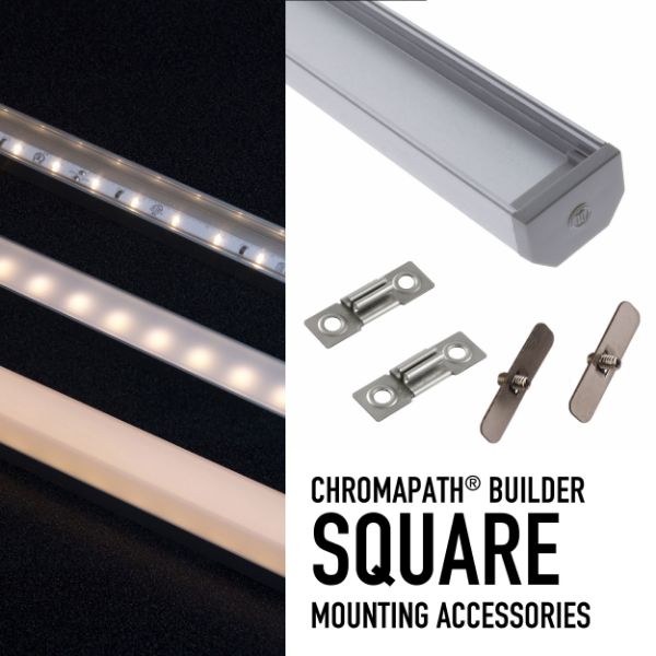 CHROMAPATH SQUARE, White Finish Premium Diffuison End-Cap -