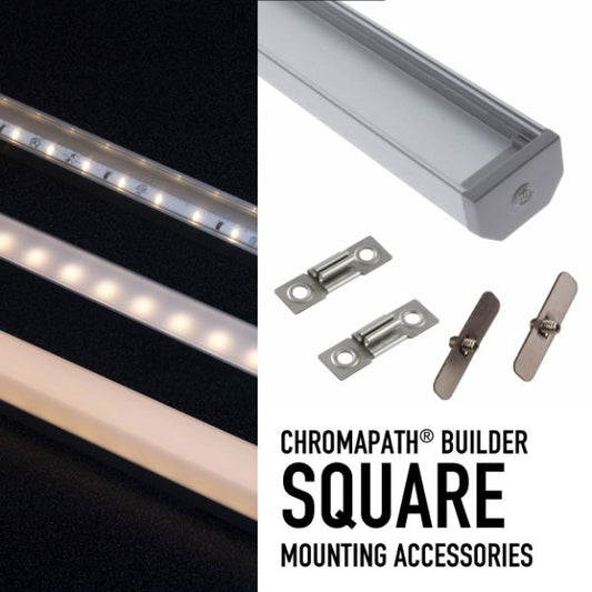 CHROMAPATH SQUARE, White Finish Premium Diffuison End-Cap -