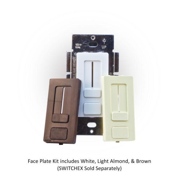 SWITCHEX Trim Plate Kit - Blank with White, Almond, and Brow
