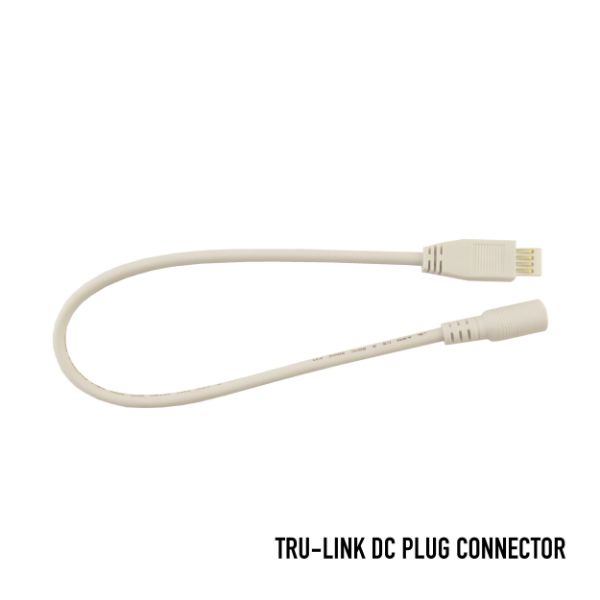 TRU-LINK DC Plug Connector - 12 in. - White