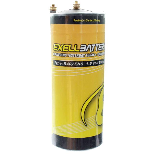 Exell HR-40 Zinc Carbon, Type R40 1.5V Battery Replaces EN6