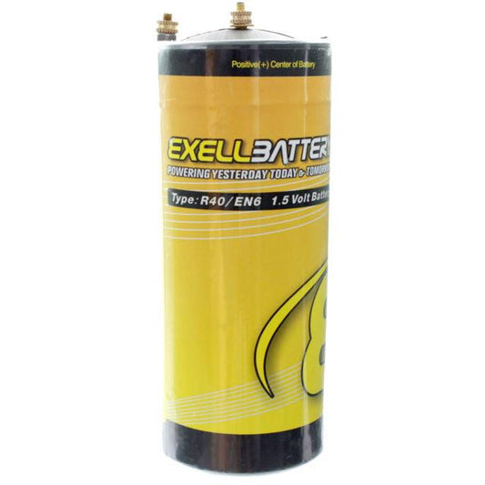 Exell HR-40 Zinc Carbon, Type R40 1.5V Battery Replaces EN6