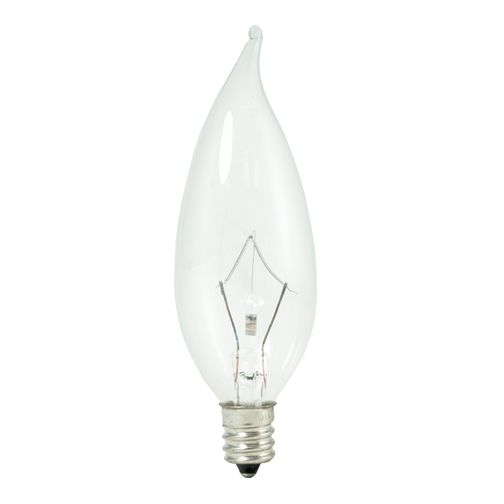 25W CA10 KRYPTON FLAME CLEAR E12 120V