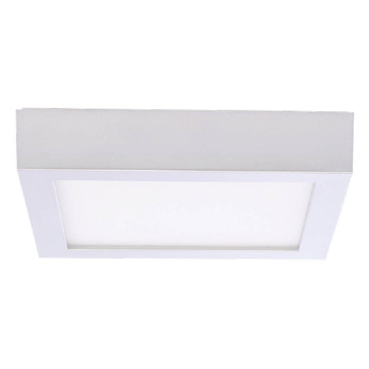 10W LED 5.5" FLUSH MOUNT SILVER SQUARE DIMMABLE 3000K 120V