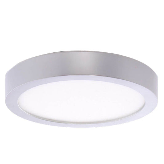 15W LED 7" FLUSH MOUNT WHITE ROUND DIMMABLE 4000K 120V