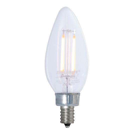 4.5W LED B11 3000K FILAMENT E12 FULLY COMPATIBLE DIMMING JA8