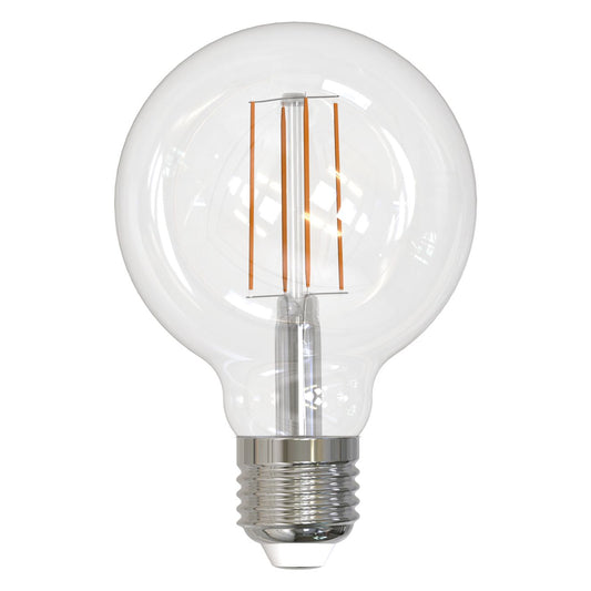 8.5W LED G25 3000K FILAMENT E26 CLEAR FULLY COMPATIBLE DIMMI