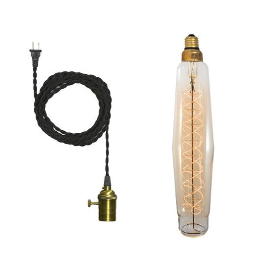 60W TUBULAR SHAPED GRAND NOSTALGIC SPIRAL E26 120V & SWAG PE