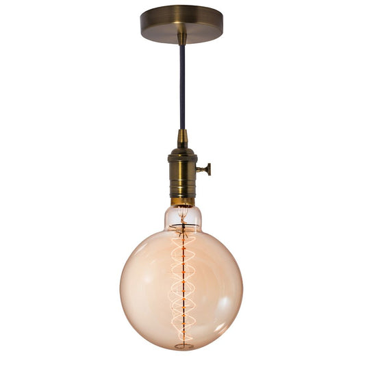 60W GLOBE SHAPED GRAND NOSTALGIC SPIRAL E26 120V & PENDANT D