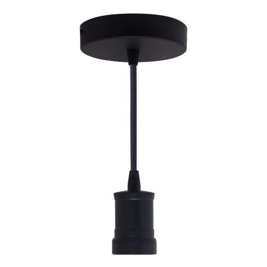 Bulbrite Contemporary Pendant - Black Socket and Canopy with