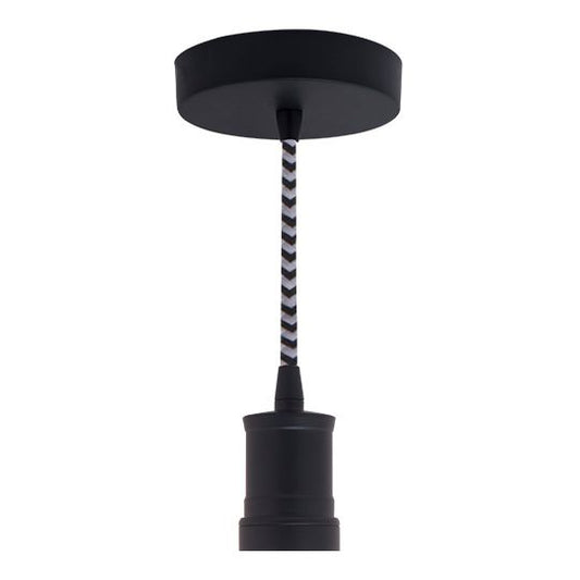 Bulbrite Contemporary Pendant - Black Socket and Canopy with