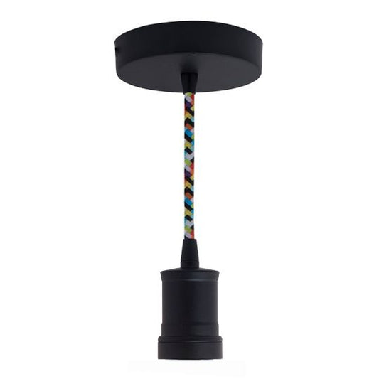 Bulbrite Contemporary Pendant - Black Socket and Canopy with