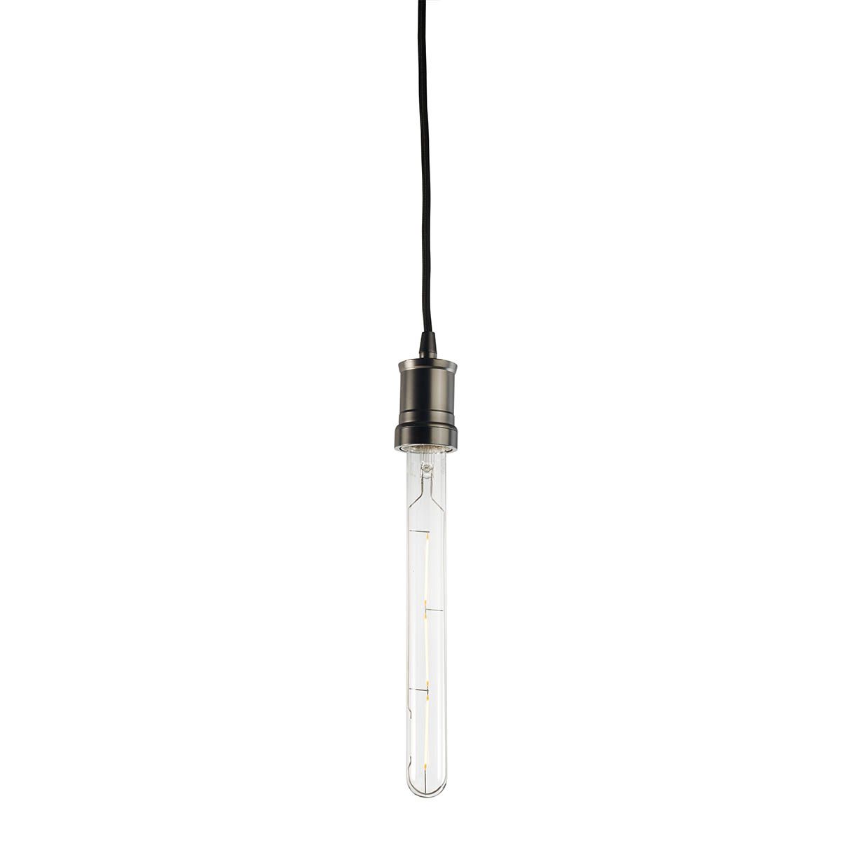 CONTEMPORARY WHITE PENDANT W/ 7W LED ST18 2700K FILAMENT FUL