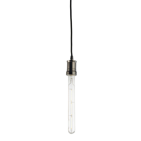 CONTEMPORARY WHITE PENDANT W/ 7W LED ST18 2700K FILAMENT FUL