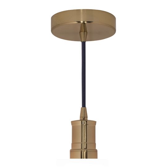 Bulbrite Contemporary Pendant - Warm Gold Socket and Canopy