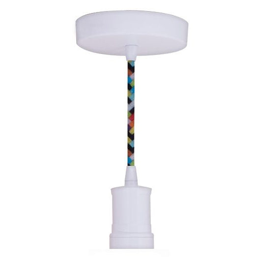 Bulbrite Contemporary Pendant - White Socket and Canopy with