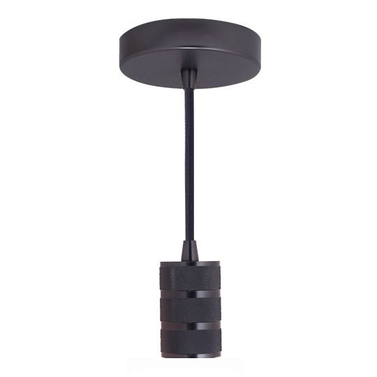 Bulbrite Industrial Pendant - Gunmetal Socket and Canopy wit