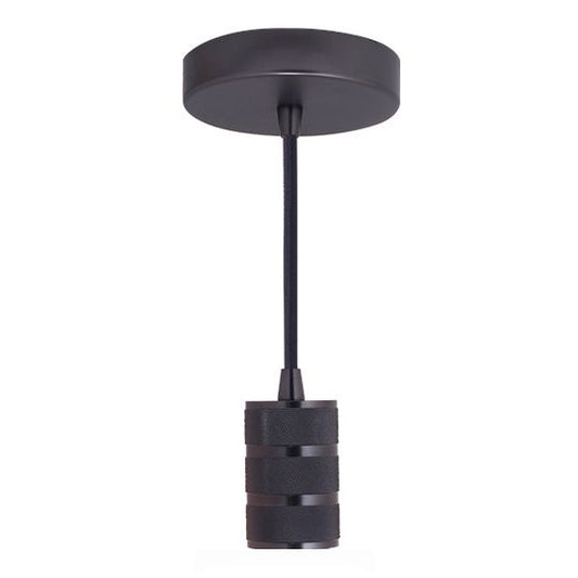 Bulbrite Industrial Pendant - Gunmetal Socket and Canopy wit