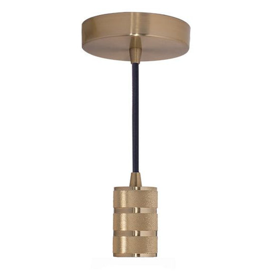 Bulbrite Industrial Pendant - Warm Gold Socket and Canopy wi