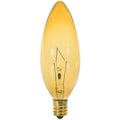60W BA9 1/2 Torpedo Transparent Amber Candelabra E12 120V