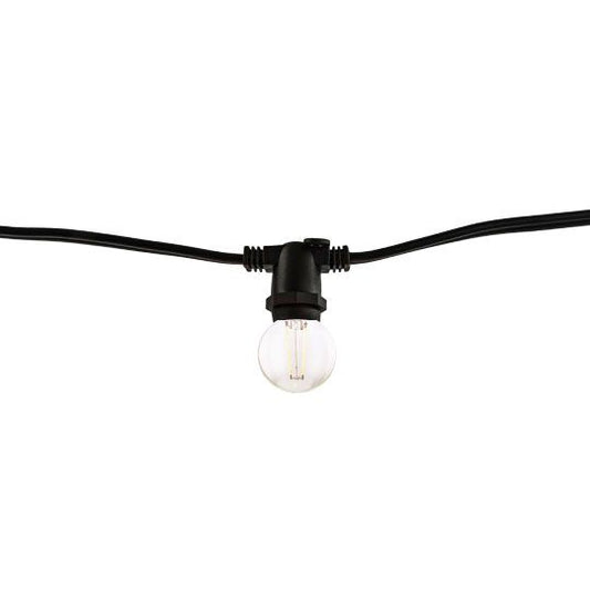 14' STRING LIGHT 10 SOCKETS KIT BLACK W/ LED 2W B11 CLEAR  E