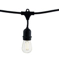 14' STRING LIGHT 10 SOCKETS KIT BLACK W/ LED 4W G16 CLEAR E1