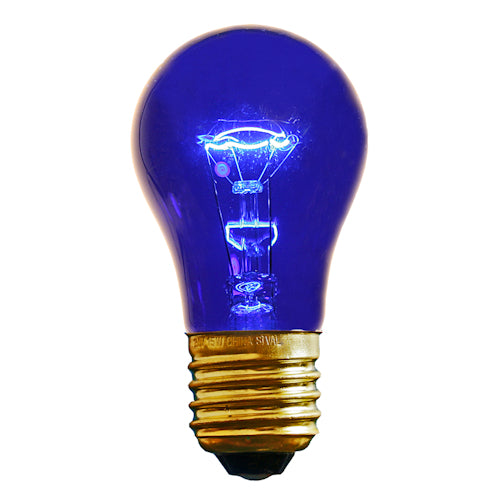 Sival A15 Party Bulbs, 15W - Various Colors Available - (Medium Base/E27), Transparent Red, 25-Pack