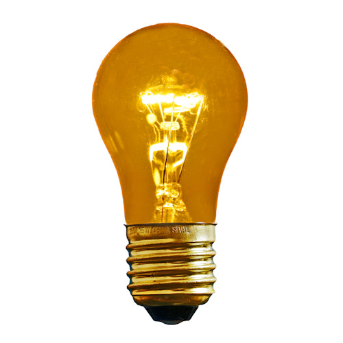 Sival A15 Party Bulbs, 15W - Various Colors Available - (Medium Base/E27), Transparent Blue, 25-Pack