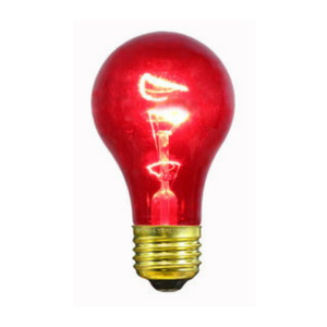 Sival A19 Party Bulbs, 25W - Various Colors Available - (Medium Base/E27), Transparent Amber, 25-Pack
