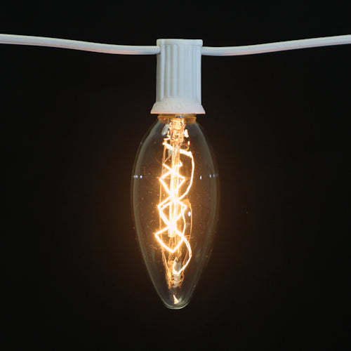 Sival Candle Antique Bulb with Z-shape Filament (B11), 10W, Clear - (Intermediate Base/E17), 100-Pack