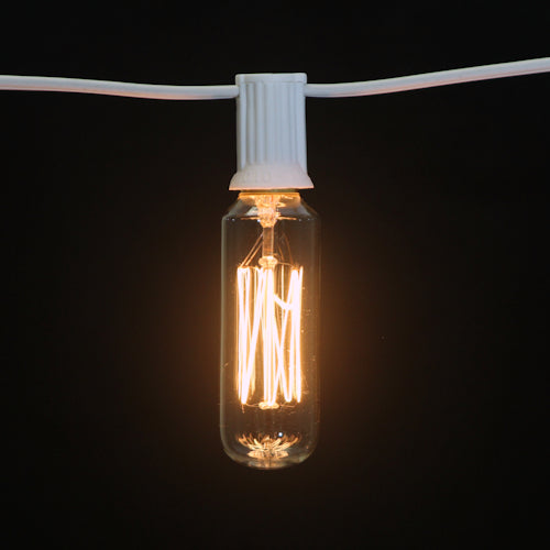 Sival Tubular Antique Bulb with Squirrel Cage Filament (T8), 15W, Clear - (Candelabra Base/E12), 200-Pack