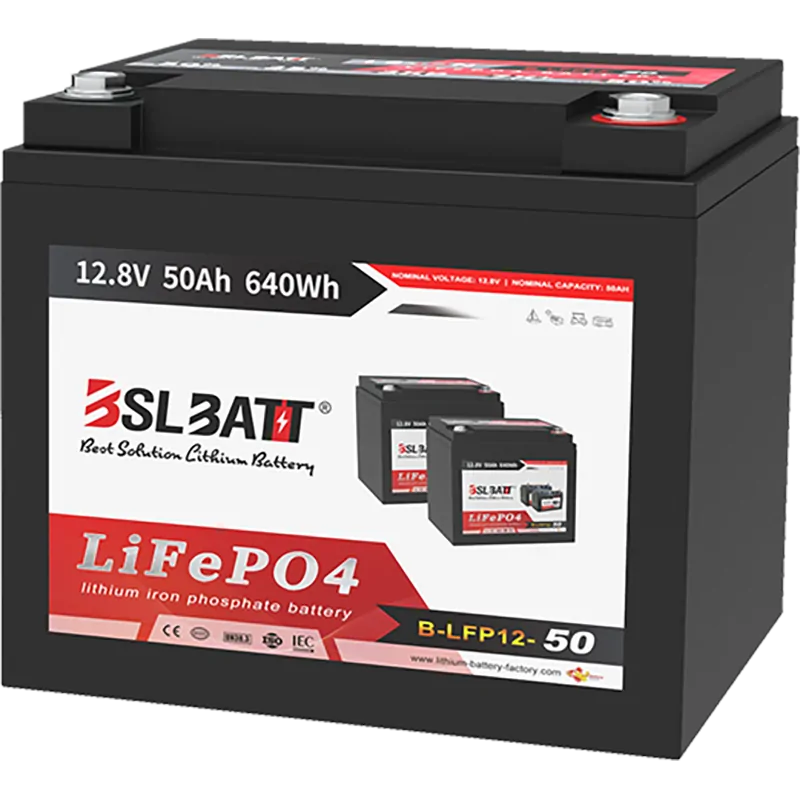 BSLBATT 12V 50Ah LiFePO4 deep-cycle battery