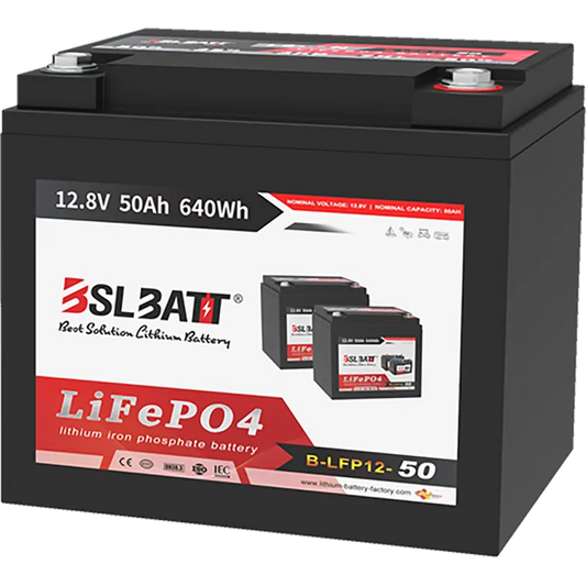 BSLBATT 12V 50Ah LiFePO4 deep-cycle battery