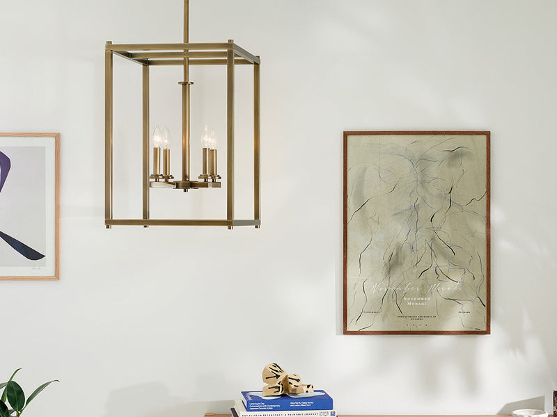 Kichler Crosby lantern pendant in a bright room