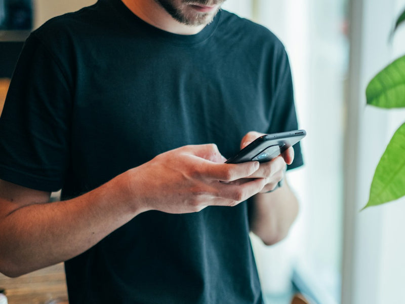 Person using a smartphone
