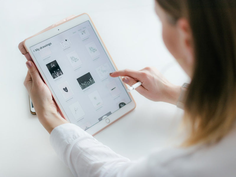 Woman using a tablet