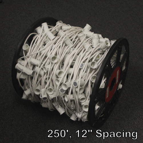 Sival 250 ft. C9 Magnetic Bulk Spool (Lite-Netics) - Green or White & 15" Spacing (E17/Intermediate Base)