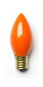 C9 7W, 130V, ceramic orange, UL - (5 pack)