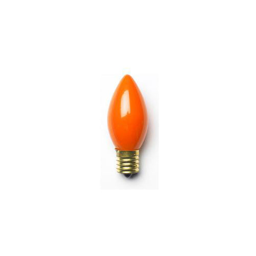 Sival C7 Christmas Bulb, 7W, Ceramic (Opaque) Colors 0 Bulbs, Ceramic Orange, 25-Pack