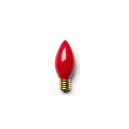 Sival C7 Christmas Bulb, 7W, Ceramic (Opaque) Colors 0 Bulbs, Ceramic Red, 25-Pack